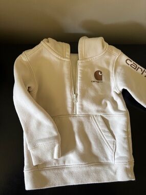 Carhartt Kids Cream/Beige Half-Zip Hoodie